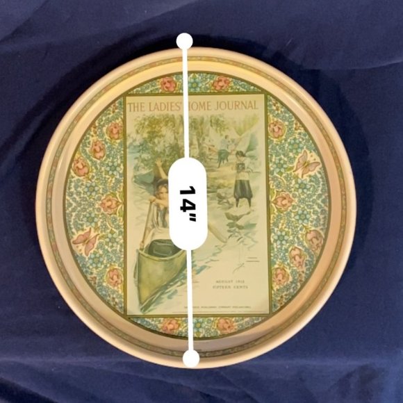 1912 LADIES HOME JOURNAL Women Canoes Tray CHEINCO - Picture 4 of 4